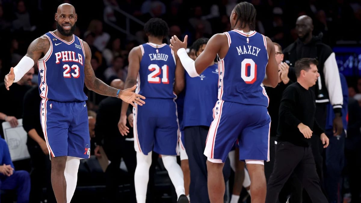 Sixers depășesc Knicks în debutul lui LeBron, strică celebrarea titlului